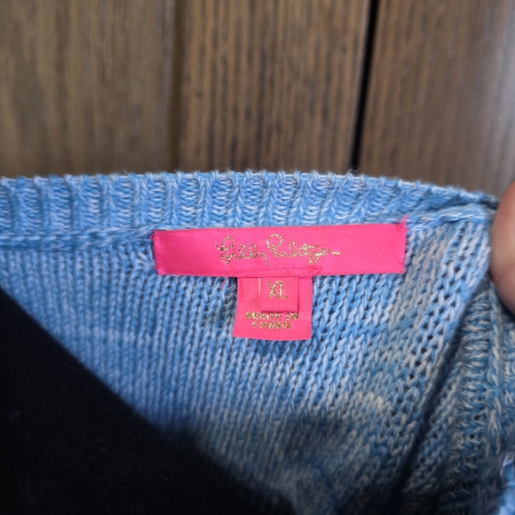 Lilly Pulitzer Light Blue Crew Neck Sweater - Picture 2 of 2